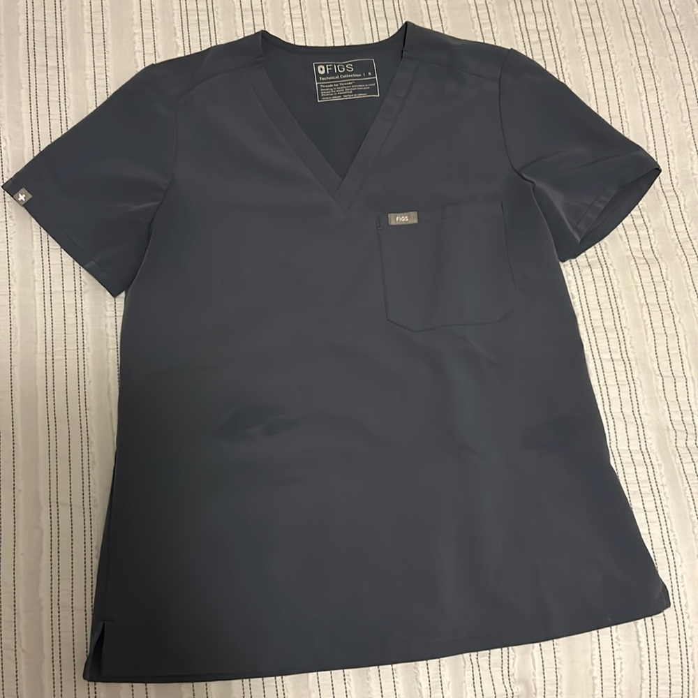 Limited Edition color blue Figs scrub top small